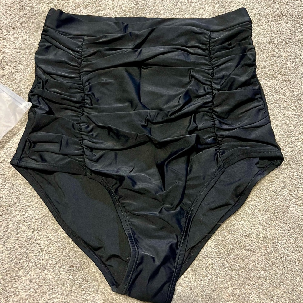 Shapermint Black High-Waisted Bikini Bottom